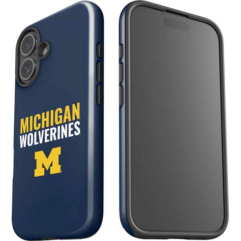 University of Michigan Wolverines M iPhone 16 Plus Impact Case